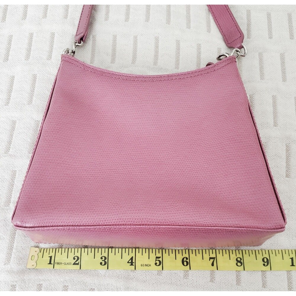 Liz Claiborne Pink Mini Shoulder Bag Y2K Textured Faux Leather Pink Lining - Picture 5 of 16